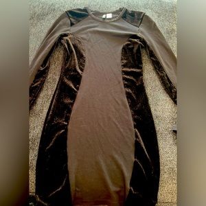 Black H&M body contour dress